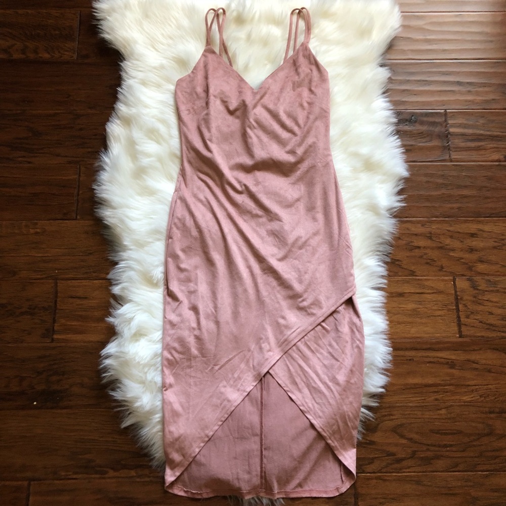 👗NWT Windsor Mauve Suede Bodycon Dress Size M